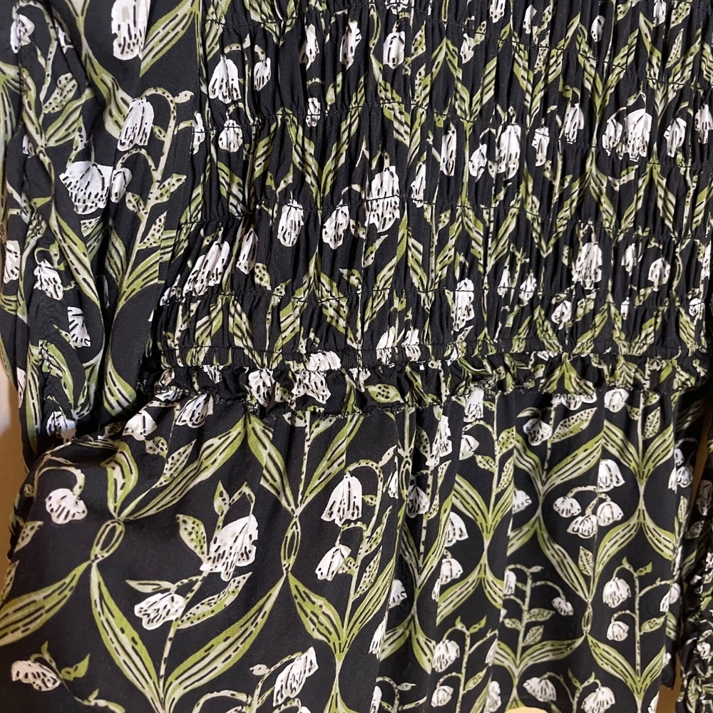 Anthropologie Black and White Floral Blouse - Picture 6 of 9